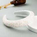 New Baroque Headband Feminine Color Hand-Stitched Glass Bead Headband Thin Sponge Headband - V.I.P Digital Presence