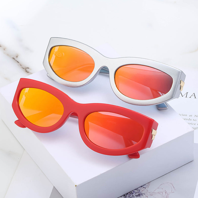 Gafas de sol con personalidad estilo punk, pequeñas y elegantes, para hombre y mujer.