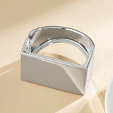 Retro personalized metal square mirror bracelet with frosted curve bracelet - V.I.P Digital Presence