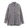 Style Women's Fashion Casual Loose Long Sleeve Striped Shirt - V.I.P Digital Presence