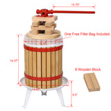 Fruit Wine Press and Crusher and Filter Bag,100% Nature Apple&Grape&Berries Crusher Manual Juice Maker for Kitchen - V.I.P Digital Presence