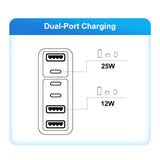 Cargador de teléfono móvil de carga rápida estándar PD55W QC3.0 + PD25W 3PD + 3USB cabezal de carga de viaje