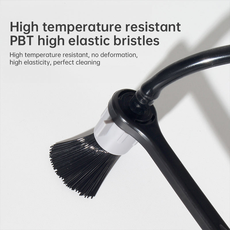 Barista tool: long - handle cleaning brush for coffee machine steam, with replaceable head to remove brew head dirt - V.I.P Digital Presence