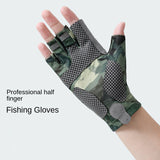 Fishing Half finger Road Asian Gloves Men and Women Ice Silk Sunscreen, Sweat Absorbent, Breathable, Anti slip, Anti stab Outdoo - V.I.P Digital Presence