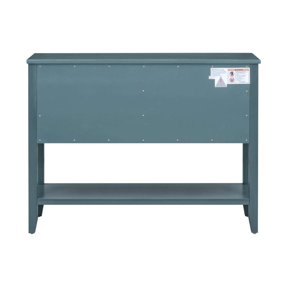 REXM Cambridge Series Spacious Storage Retro Console Desk with Four Small Drawers and Bottom Shelf - V.I.P Digital Presence