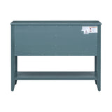 REXM Cambridge Series Spacious Storage Retro Console Desk with Four Small Drawers and Bottom Shelf - V.I.P Digital Presence