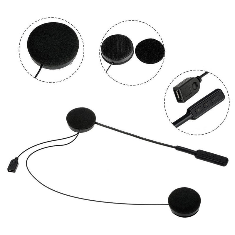 MH01 Motor Wireless Bluetooth Headset Motorcycle Helmet Earphone Headphone Dual Stereo Speaker Handsfree Music For MP3 MP4 phone - V.I.P Digital Presence