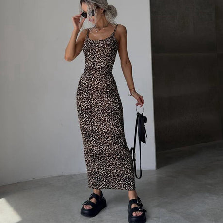 Strap top dress with waist bag and buttocks backless and slimming dress - V.I.P Digital Presence