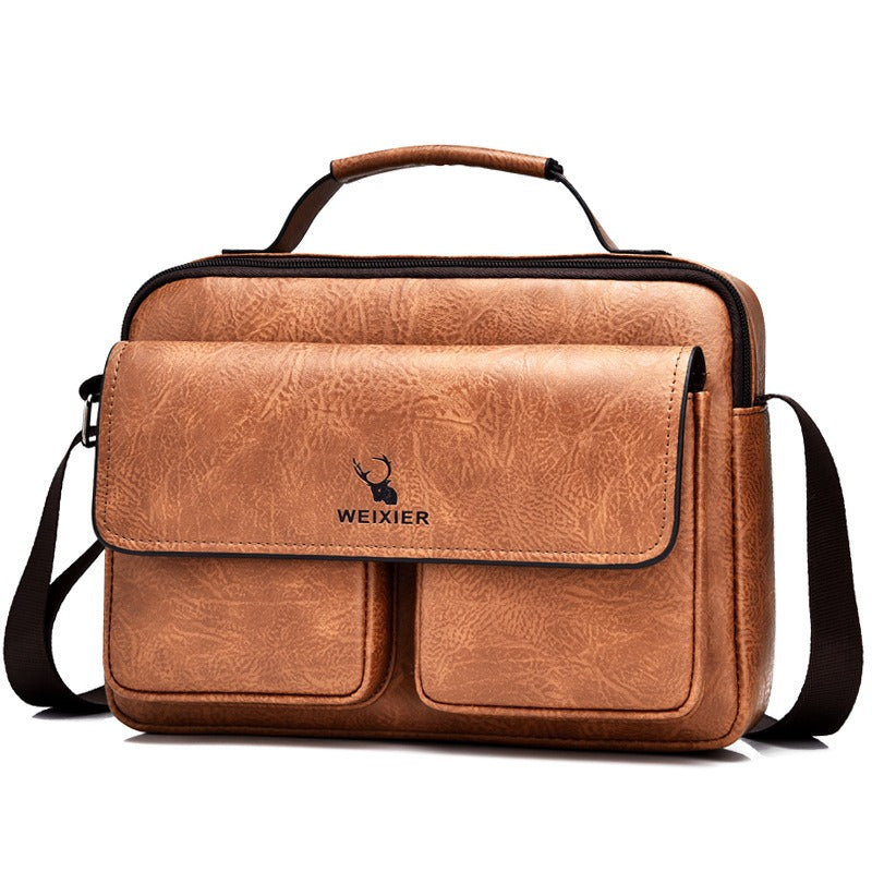 Men's Business Satchel Single Shoulder Bag Cross Body Large Capacity Single Shoulder Leisure Bag Messenger Bag - V.I.P Digital Presence