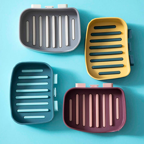 Bathroom soap box storage rack free perforated shelf drain toilet soap rack household suction cup wall-mounted soap box - V.I.P Digital Presence