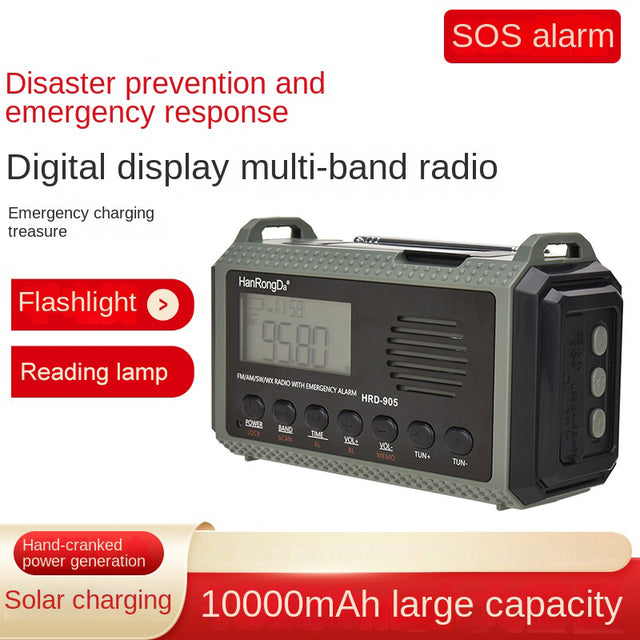 Radio disaster prevention and emergency full band radio solar charging lighting mobile portable radio - V.I.P Digital Presence