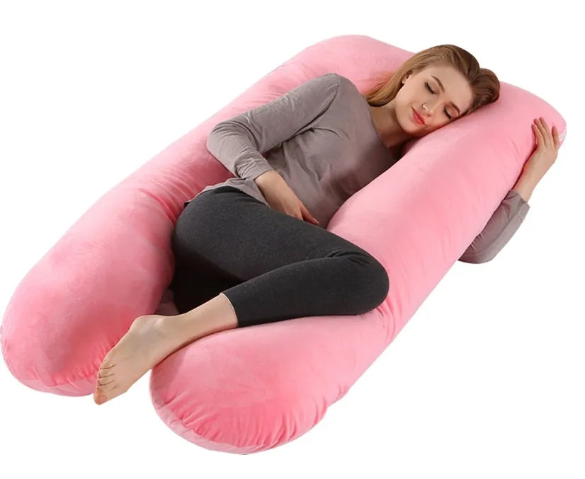 Multifunctional U shaped waist support side sleeping pillow for pregnant women pure cotton nursing pillow - V.I.P Digital Presence