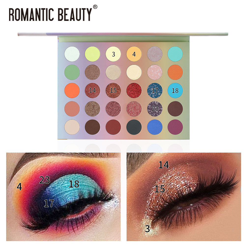 Romantic Beauty 30 Color Large Plate Pearlescent Matte Eye Shadow Plate Color Makeup Eye Shadow - V.I.P Digital Presence