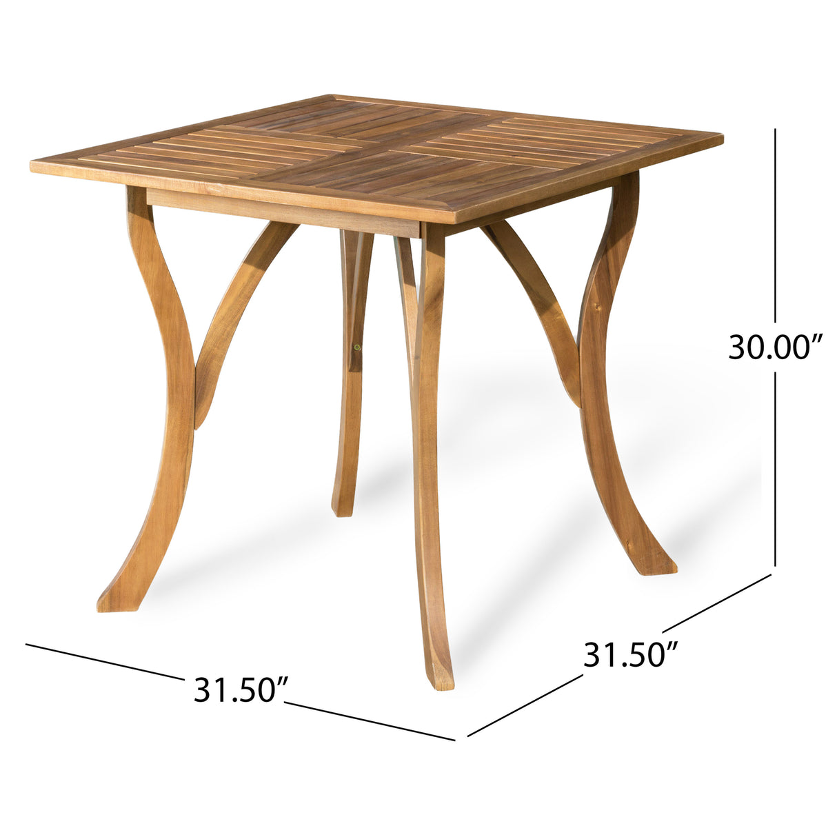 HERMOSA 31.5'' SQUARE WOOD TABLE - V.I.P Digital Presence