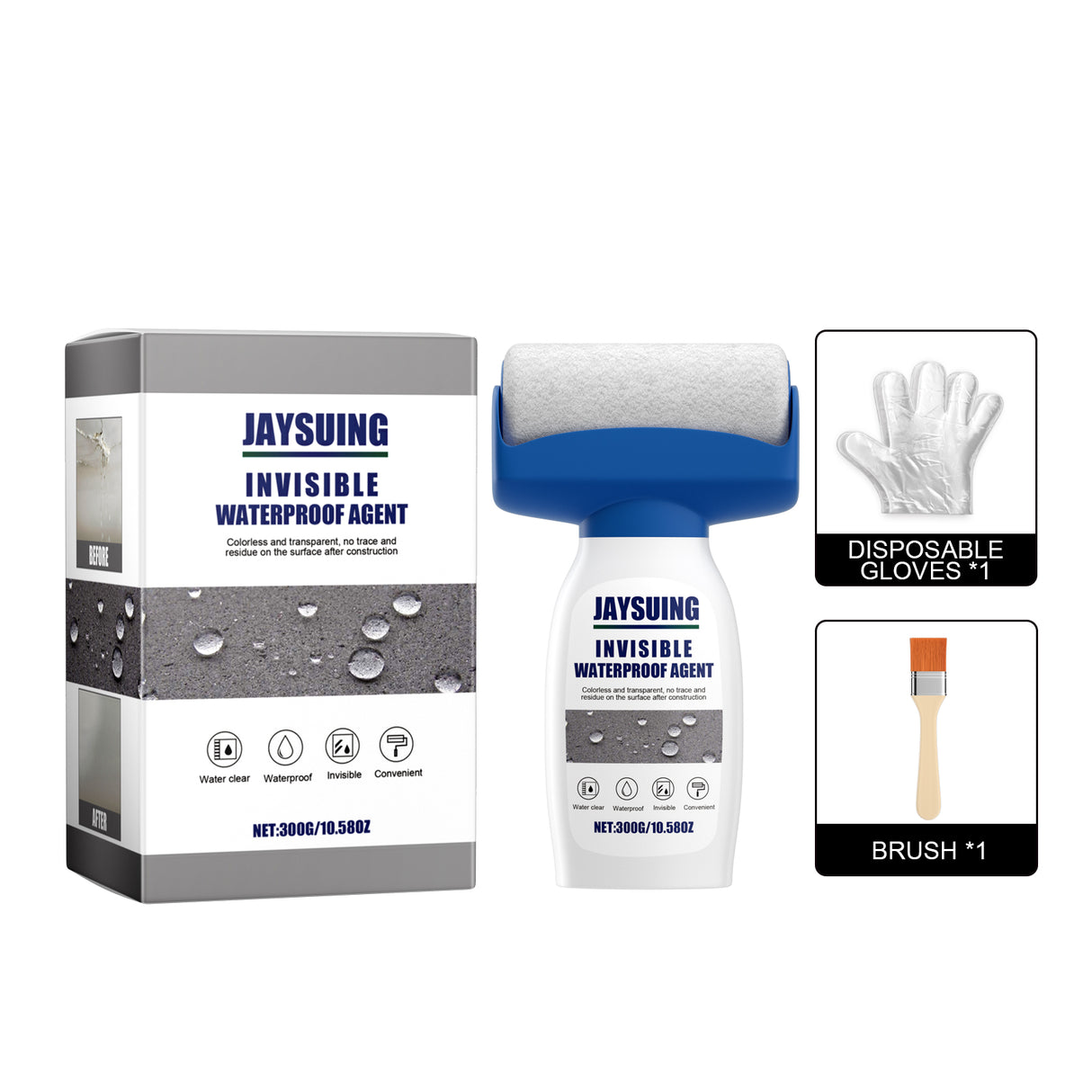 Roller Waterproof Glue, Home Waterproof Repair With Roller Brush Wear-Resistant Exterior Waterproof Paint - V.I.P Digital Presence