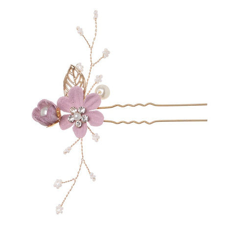 Luxury Blue Flower Hair Combs Headdress Prom Bridal Wedding Hair Accessories Gold Leaves Hair Jewelry Hair Pins - V.I.P Digital Presence