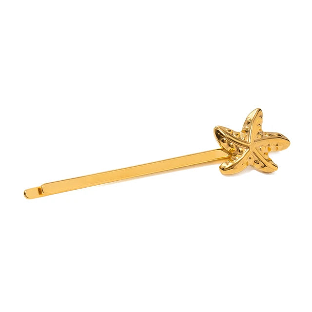 Stainless steel shell hair clip with bangs, high-end feel, ins metal hair accessories, broken hair clip at the back of the head - V.I.P Digital Presence