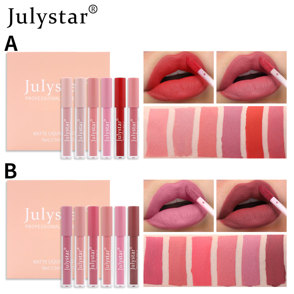 Lip And Cheek High Value Makeup Non-Flaking And Non-Sticky Cup Watery Mirror Enzyme Lip Glaze Set - V.I.P Digital Presence
