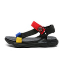 Sandalias para niños de color caramelo, zapatos para niños, zapatos pequeños y frescos para niñas, zapatos de playa con cinta para niños 