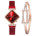 Women Square Watch Luxury Ladies Quartz Magnet Buckle Gradient Color Watches Relogio Feminino For Gift Clock - V.I.P Digital Presence