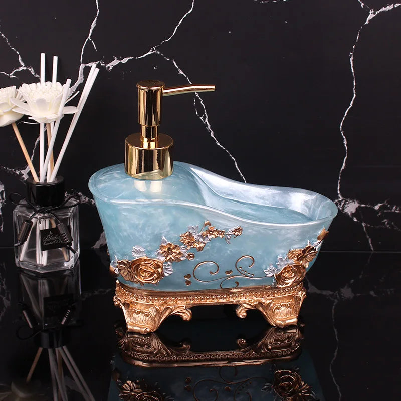 European Liquid Soap Bottle Resin Bathtub Shape Bathroom Sanitizer Bottles Shampoo Shower Gel Wristband Dispenser Accessories - V.I.P Digital Presence