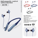 Auriculares inalámbricos Bluetooth 5.0 AKZ-R8, modelo privado, para colgar en el cuello, con interruptor magnético, estéreo, para gimnasios