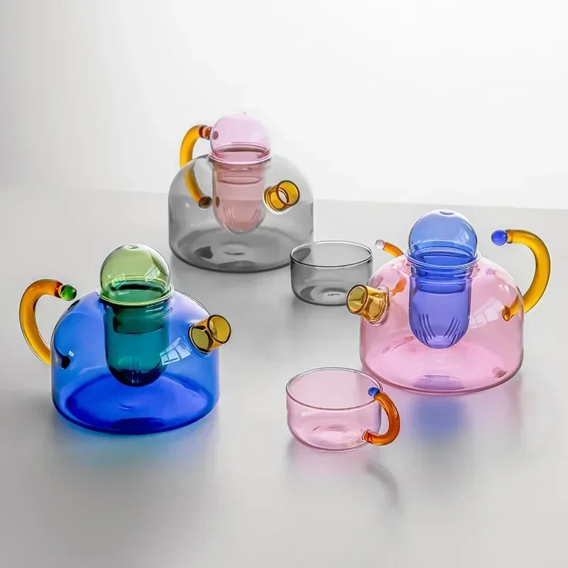 Creative Heat Resistant Glass Teapots Pitcher Suitable Household Teaware Lover Tea Sets Kettle Water Cup Bottle Cooker Usable - V.I.P Digital Presence