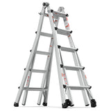 Aluminum Multi-Position Ladder with Wheels, 300 lbs Weight Rating, 22 FT - V.I.P Digital Presence