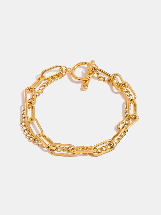 18K Gold-Plated Stainless Steel Chain Bracelet - V.I.P Digital Presence