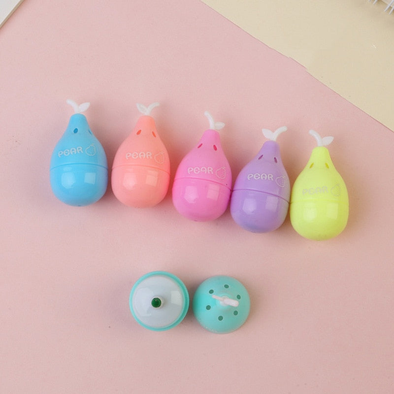 1 mini resaltador bonito con dibujos animados, marcador de pintura, material de papelería para la escuela y la oficina, cápsula de vitaminas Kawaii divertida.