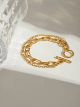18K Gold-Plated Stainless Steel Chain Bracelet - V.I.P Digital Presence