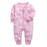 Newborn Footed Pajamas Zipper Girl and Boy Romper Long Sleeve Jumpsuit Cotton Solid White Fashion 0-24 Months Baby Clothes - V.I.P Digital Presence