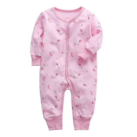 Newborn Footed Pajamas Zipper Girl and Boy Romper Long Sleeve Jumpsuit Cotton Solid White Fashion 0-24 Months Baby Clothes - V.I.P Digital Presence