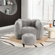 Soft Bean Bag Chair with High Resilient Foam(Chips)for living room and bedroom,Comfortable Square Lazy Sofa with Footstool - V.I.P Digital Presence