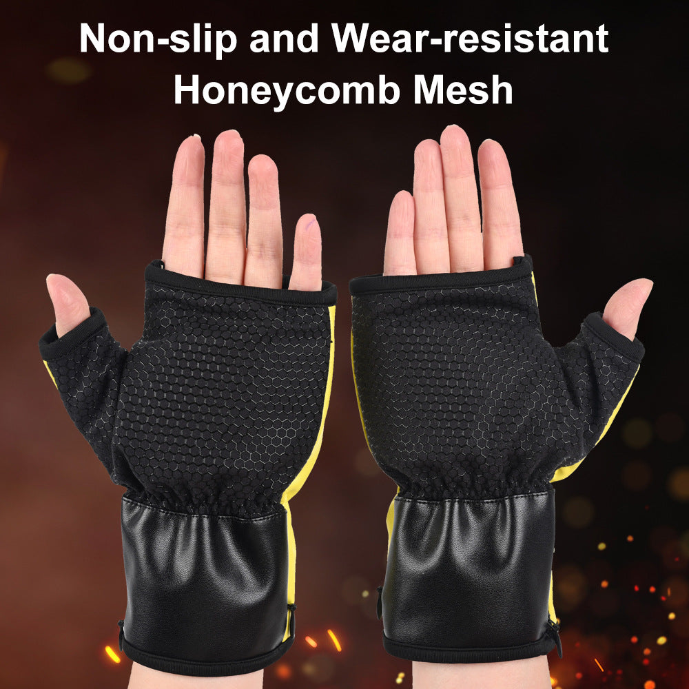 Autumn and winter electric heating gloves intelligent constant temperature charging heating gloves outdoor skiing camping - V.I.P Digital Presence