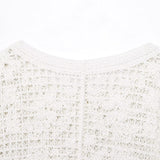 Style Women's Fashion Casual Long Sleeve Single Breasted Crochet Jacket - V.I.P Digital Presence