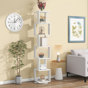 6-layer rotating acrylic board simple bookshelf, multi-functional creative bookshelf for students in the living room - V.I.P Digital Presence