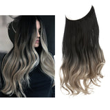 European And American Wig Piece Female Fishline Hair Extension Piece Chemical Fiber Matte High Temperature Silk Long Curly Human Hair - V.I.P Digital Presence