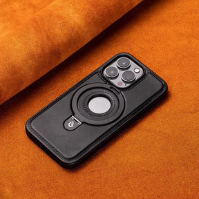 Suitable for Apple 16Promax phone case leather magnetic bracket iPhone 15 anti drop protective case - V.I.P Digital Presence