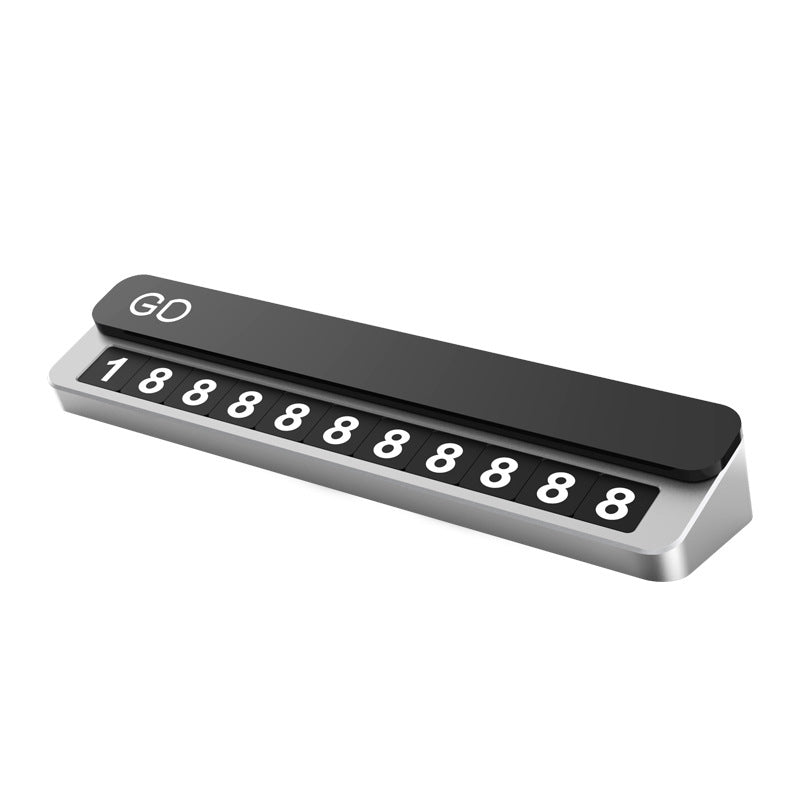 Parking Plate Phone Number Plate Car Car Parking Card Aluminum Alloy High Quality Simple High Temperature Resistance - V.I.P Digital Presence