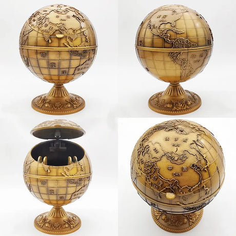 Antique style personalized ashtray with lid anti fly ash household large classical craft gift - V.I.P Digital Presence