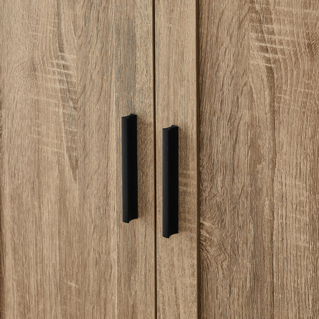 Storage Cabinet with Two Doors for Bathroom, Office, Adjustable Shelf, MDF Board, Brown - V.I.P Digital Presence