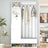 39.3'W70.8'H multifunctional corridor shoe cabinet with soft padded nail board and white clothes hanger with entrance hook - V.I.P Digital Presence