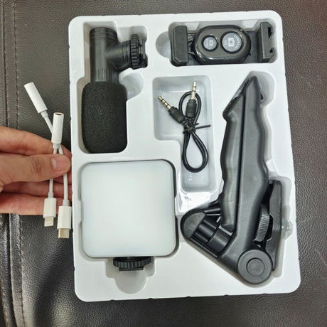 Desktop Beauty Leg Pocket Fill Light with Microphone Set Single Reflex Conference Lamp Handheld Photography with Microphone - V.I.P Digital Presence