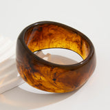 Vintage Irregular Dyeing Bracelet Round Wide Face Acrylic Bracelet for Women - V.I.P Digital Presence