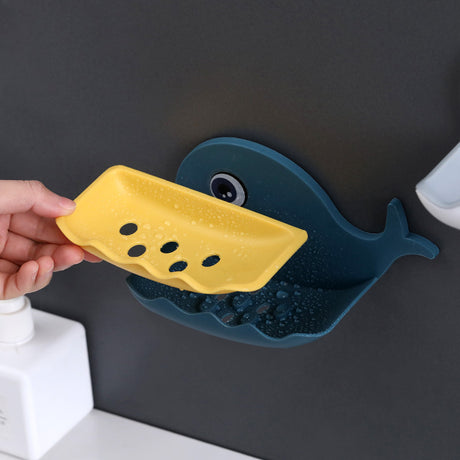 Whale Shape Free Punch Soap Rack Bathroom Drain Soap Box Toilet Soap Rack Wall-Mounted Rack - V.I.P Digital Presence