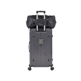 Luggage Set 4 pcs (20"/24"/29"/Travel Bag), PC+ABS Durable Lightweight Luggage with Collapsible Cup Holder, TSA Lock, Gray