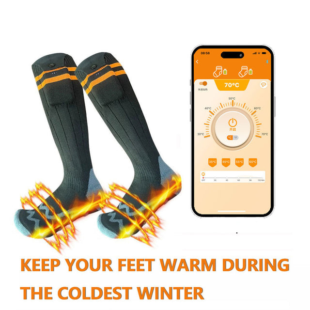 Bluetooth app electric socks electric heating warm socks outdoor skiing socks electric heating socks - V.I.P Digital Presence