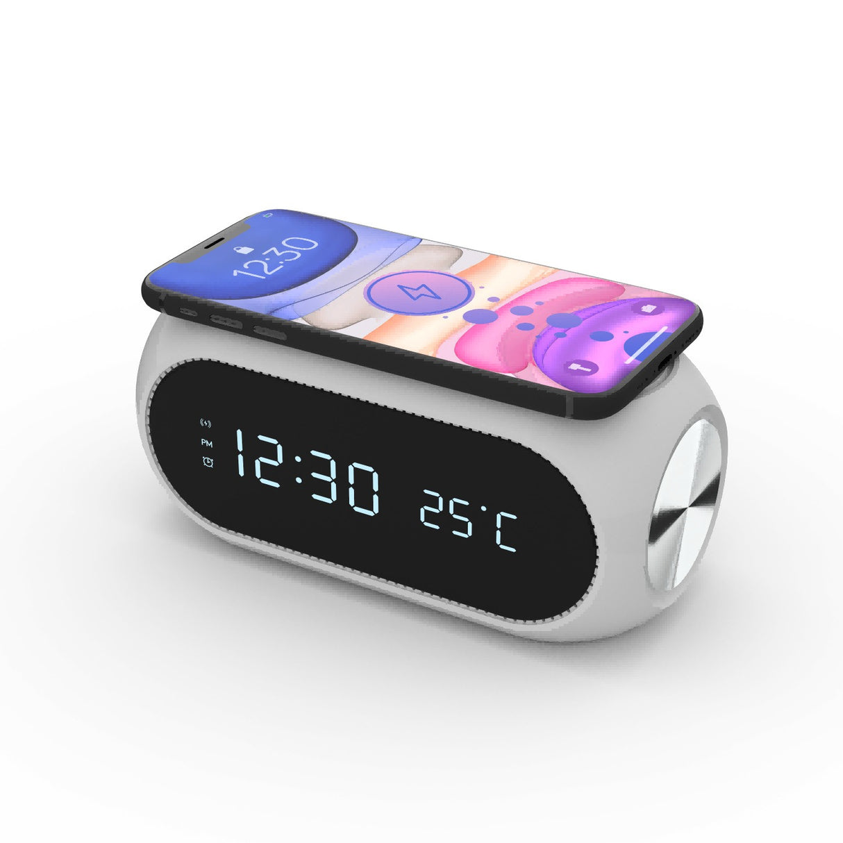 15W wireless charging clock alarm thermometer wireless charging time display wireless charging - V.I.P Digital Presence