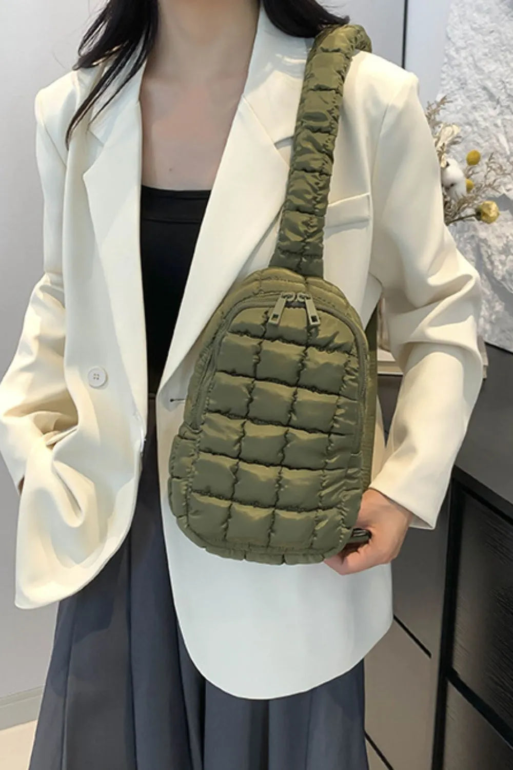 Quilted Nylon Crossbody  Bag - V.I.P Digital Presence